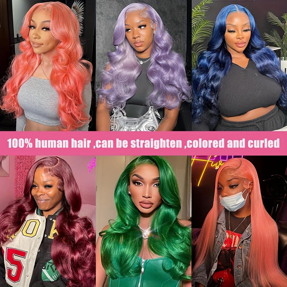 613 Blonde Lace Front Wig Human Hair - 28 Inch Body Wave 13x4 HD Lace Frontal Wig with Pre-Plucked Hairline, 180% Density & Baby Hair | Perfect for Cosplay, Daily Wear & Special Occasions