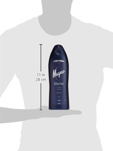 Magno Marine Shower Gel 550ml - Refreshing Ocean Scent Body Wash for Men & Women - Hydrating & Moisturizing Bath Gel - Perfect for Daily Shower, Gym, Spa & Travel