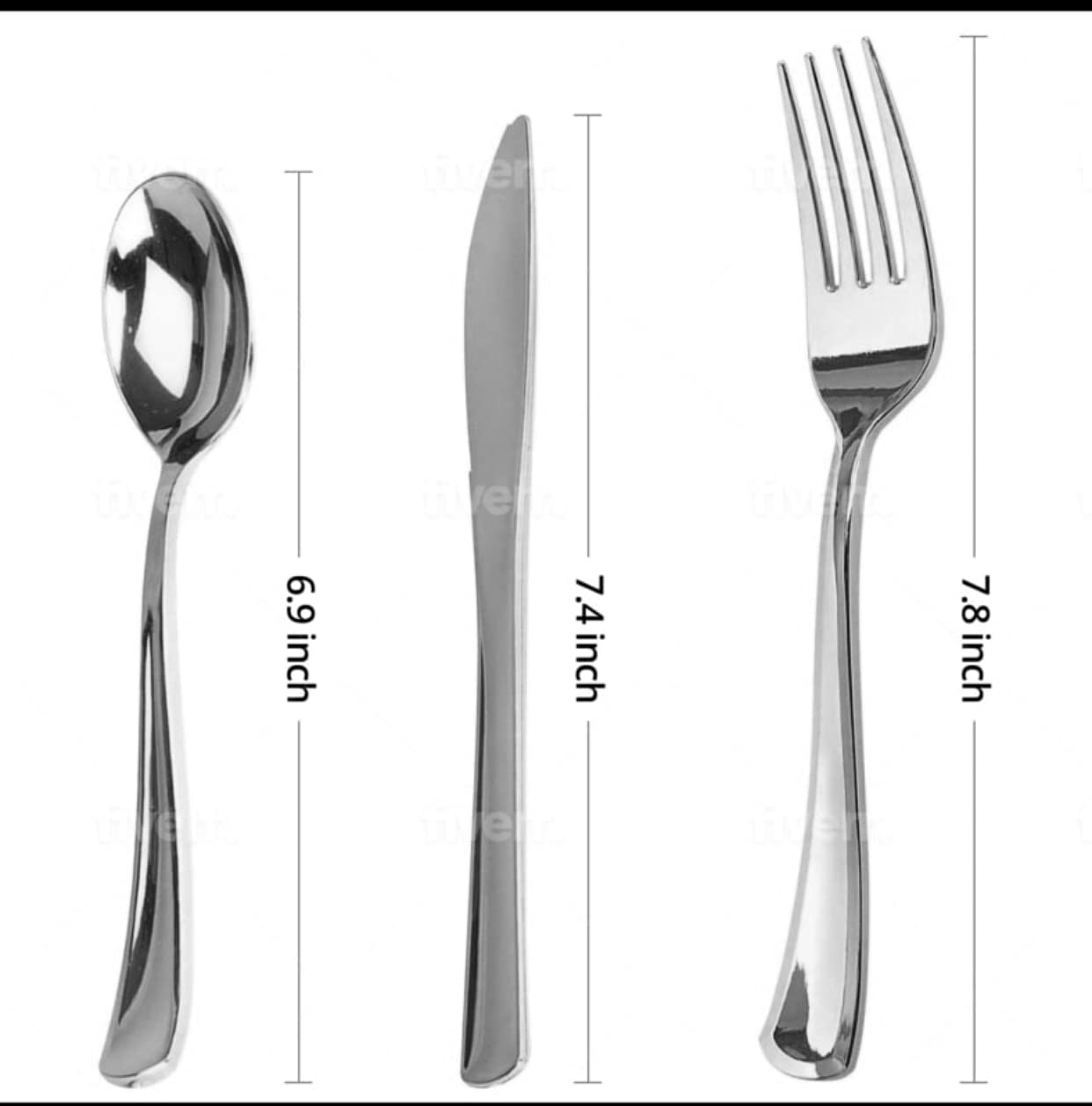 100-Piece Heavy Duty Disposable Silver Plastic Cutlery Set - 40 Forks, 30 Knives, 30 Spoons - Elegant Party Utensils for Weddings, Catering & Outdoor Events (Silver)