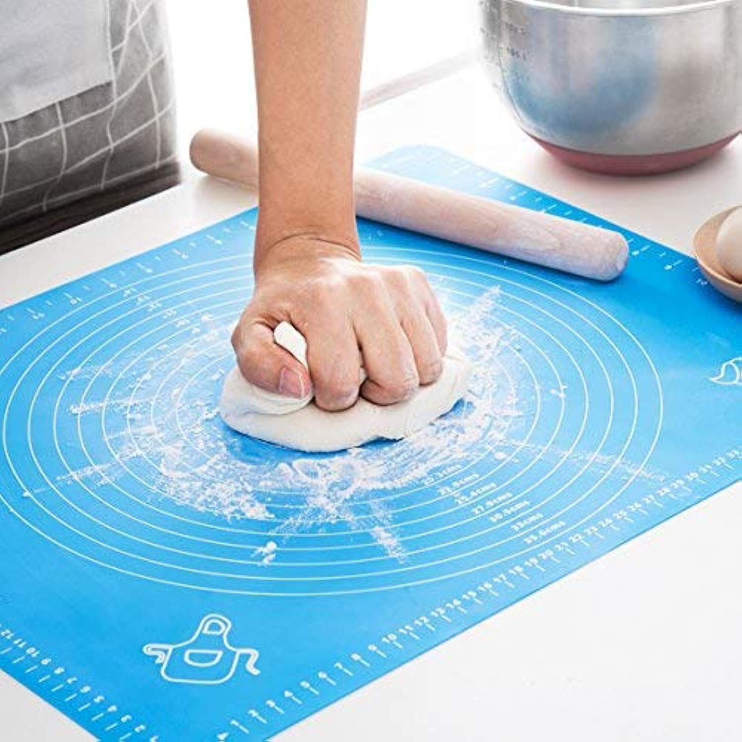 LIMNUO Extra Thick Silicone Baking Mat - Large Non Stick Pastry Sheet for Dough Rolling, Pie Crust & Baking - Heat Resistant, Anti-Slip & Dishwasher Safe - Perfect for Home Baking, Cookies, Bread & Pastry Making