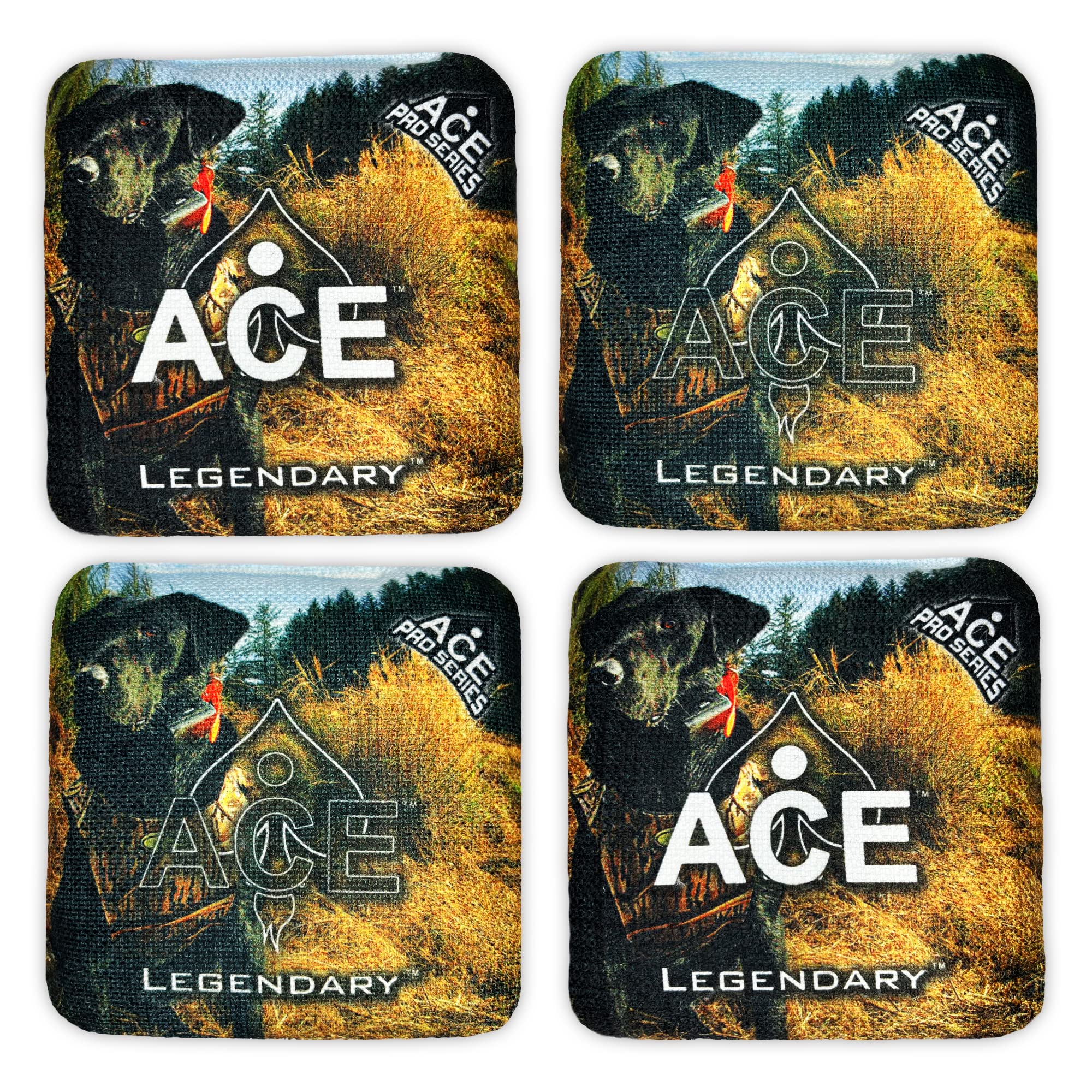 ACE Pro Cornhole Bags Set of 4 - Premium Dual Sided All-Weather Bean Bags with Slick Stick Technology | Includes Pro Kit, Optional Break-In Service & Carrying Case | Perfect for Backyard Games, Tailgating, and Outdoor Parties