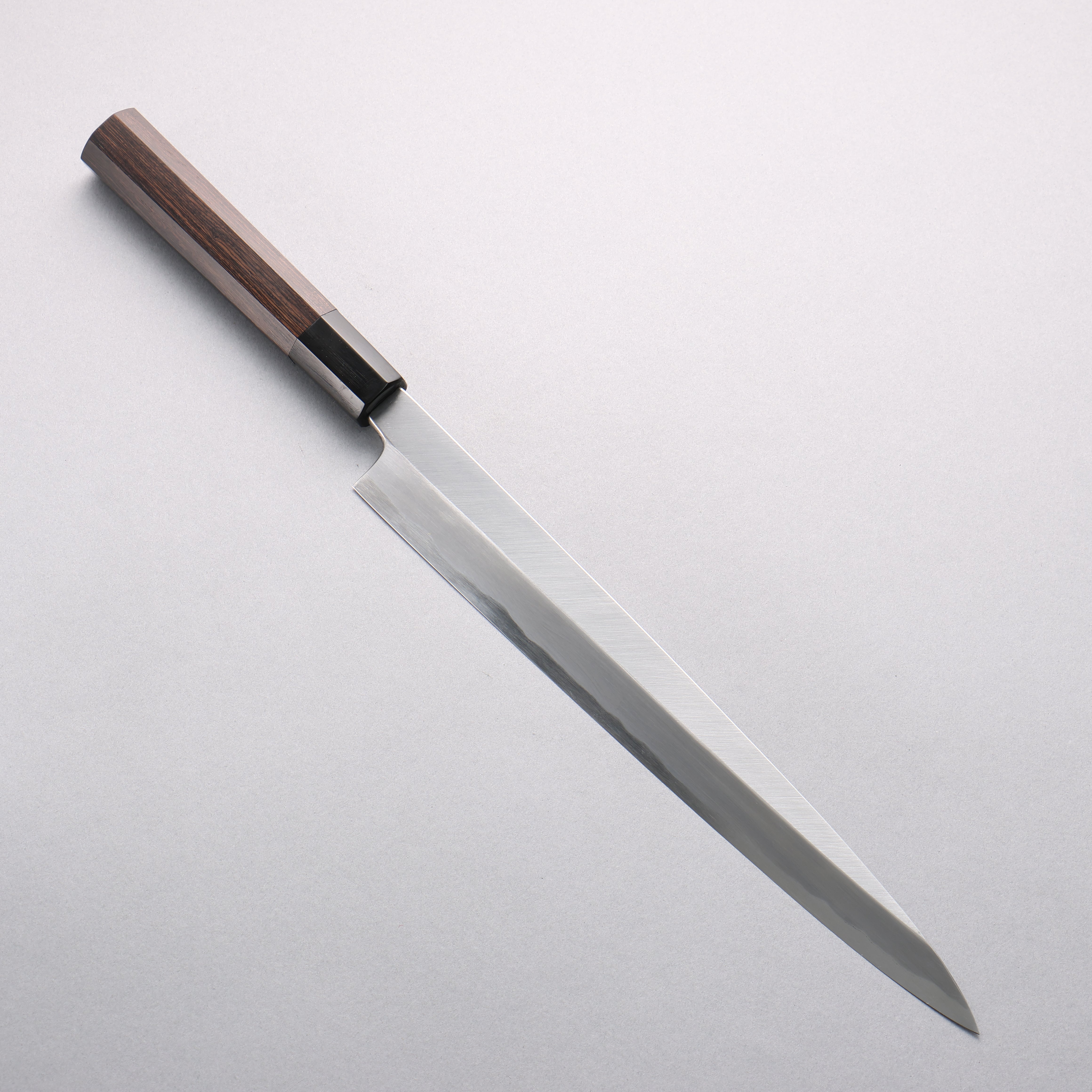 Premium Minamoto Akitada White Steel No.2 Yanagiba Sushi Knife 270mm - Handcrafted Japanese Ebony Wood Handle - Perfect for Sushi Chefs & Professional Kitchen Use