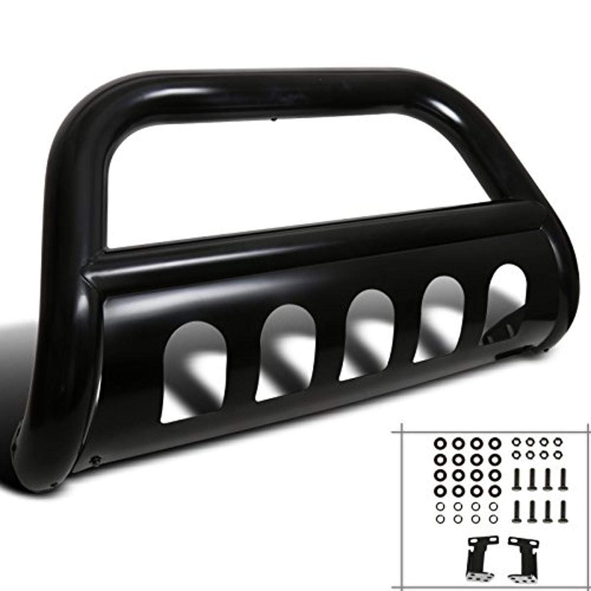 SPEC-D TUNING BB3-RAM0215BK-WB Black Bull Bar with Skid Plate for Ram 2500/3500 - Heavy Duty Off-Road Protection for Truck Bumpers & Grille Guard