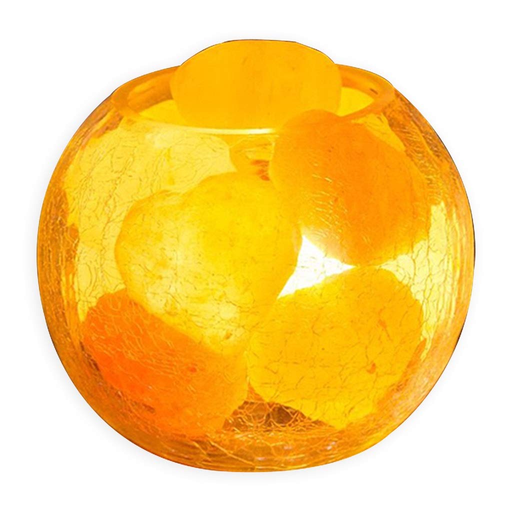 Himalayan Salt Lamp - Natural Crystal Night Light for Bedroom, Nursery & Office (15x12cm, Orange) | Eye Protection, Relaxation & Air Purification | Perfect Gift for Women, Girls & Home Decor