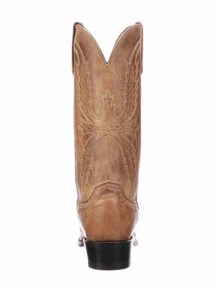 Lucchese N1547.54 Men's CRAYTON Mad Dog Snip Toe Cowboy Boots in Tan - Perfect for Western Rides & Country Events