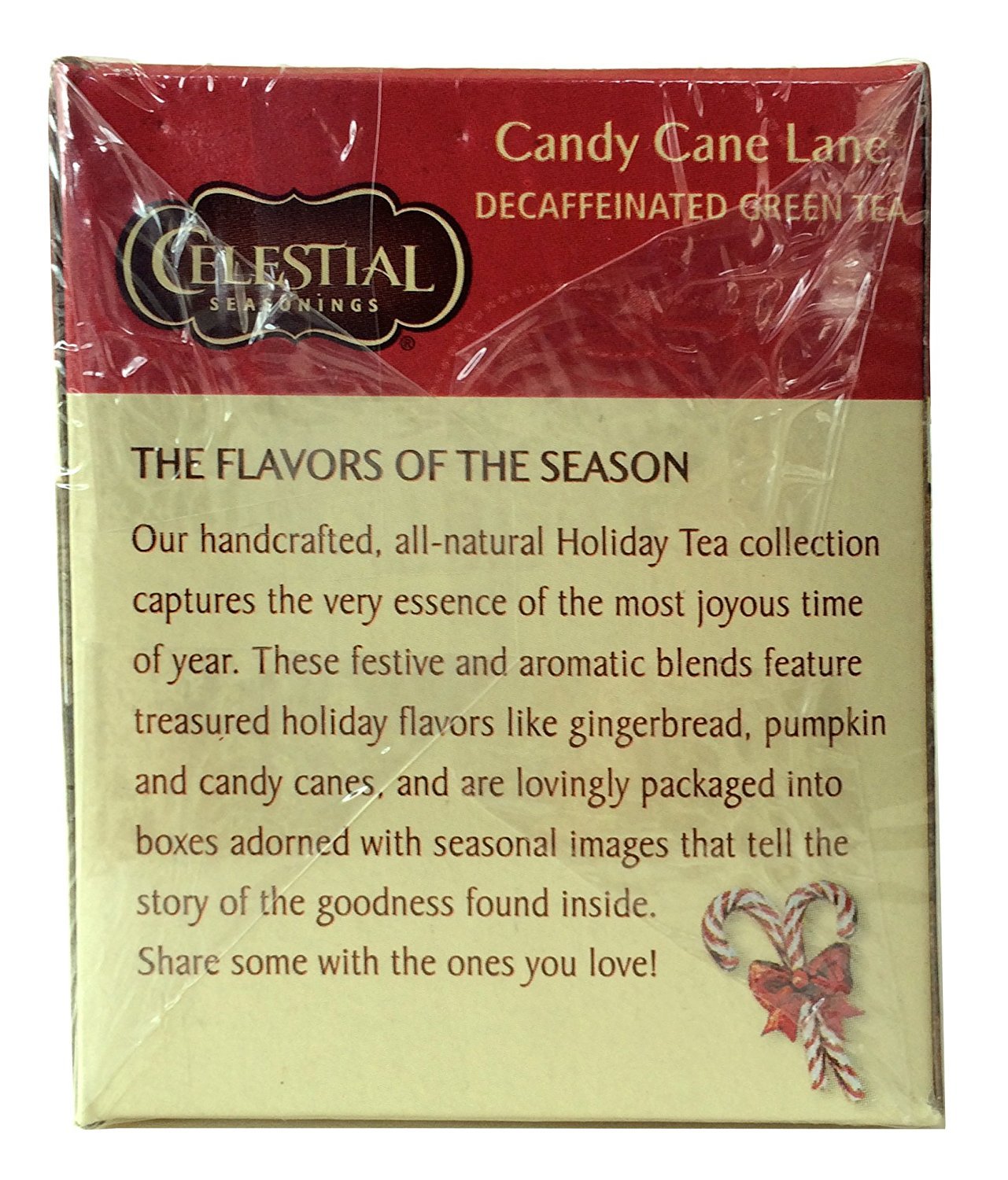 Celestial Seasonings Decaf Candy Cane Lane Herbal Tea - 3 Pack | Holiday Mint Flavored Tea Bags | Perfect for Christmas Gifts & Cozy Winter Nights
