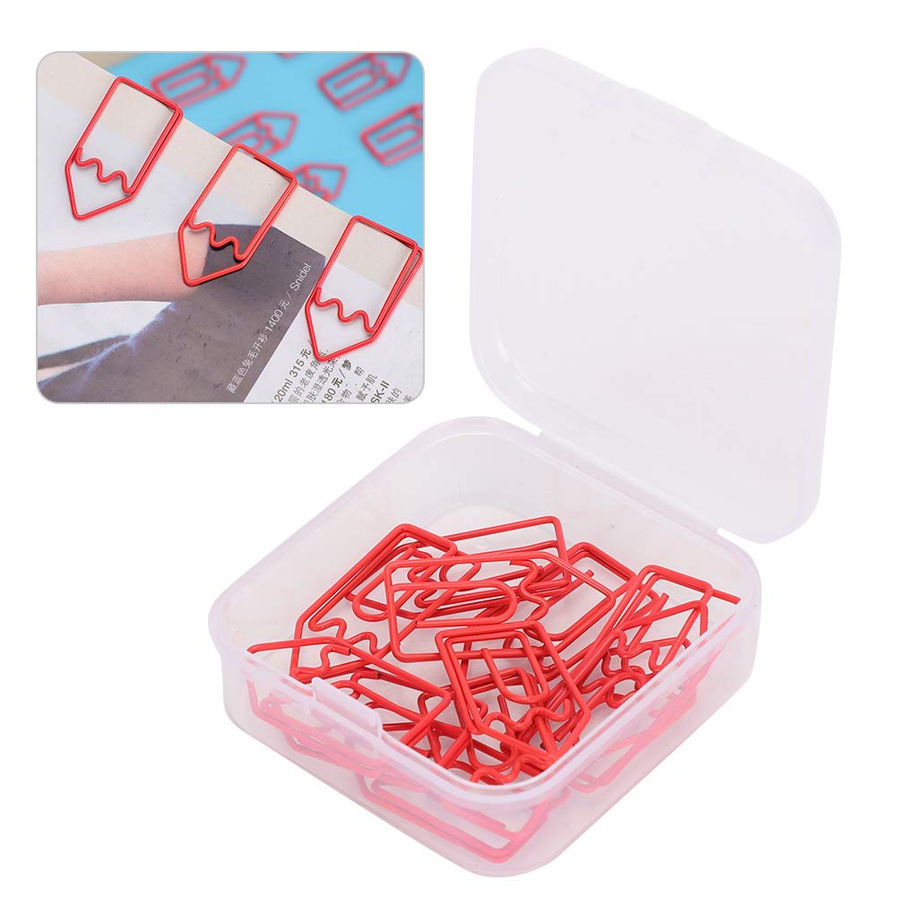 24Pcs Cute Pencil-Shaped Paper Clips - Colorful Cartoon Office Supplies for School, Study & Document Organization - Perfect Desk Accessories for Students, Teachers & Office Workers