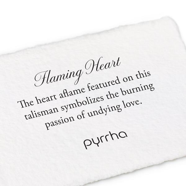 Flaming Heart Talisman Necklace - Spiritual Protection Amulet for Love & Positivity | Perfect for Meditation, Yoga & Energy Healing