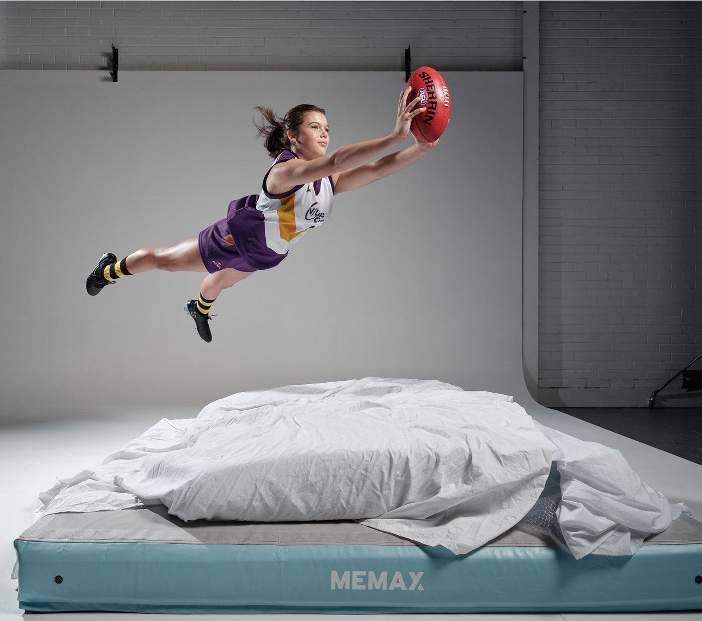 MEMAX Safety Landing Mat 200x200x20cm - Thick Foam Floor Cushion for Kids Playroom, Gym & Home Exercise - Non-Slip Impact Protection Mat for Toddlers and Adults