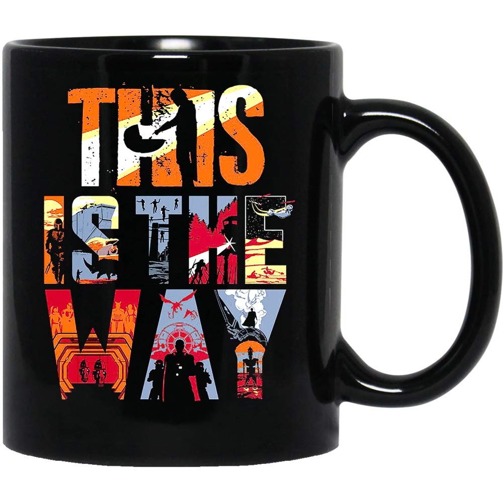 The Mandalorian Star Wars Movie Funny Coffee Mug - This is The Way Tea Cup for Women & Men - Perfect for Home, Office & Gifts