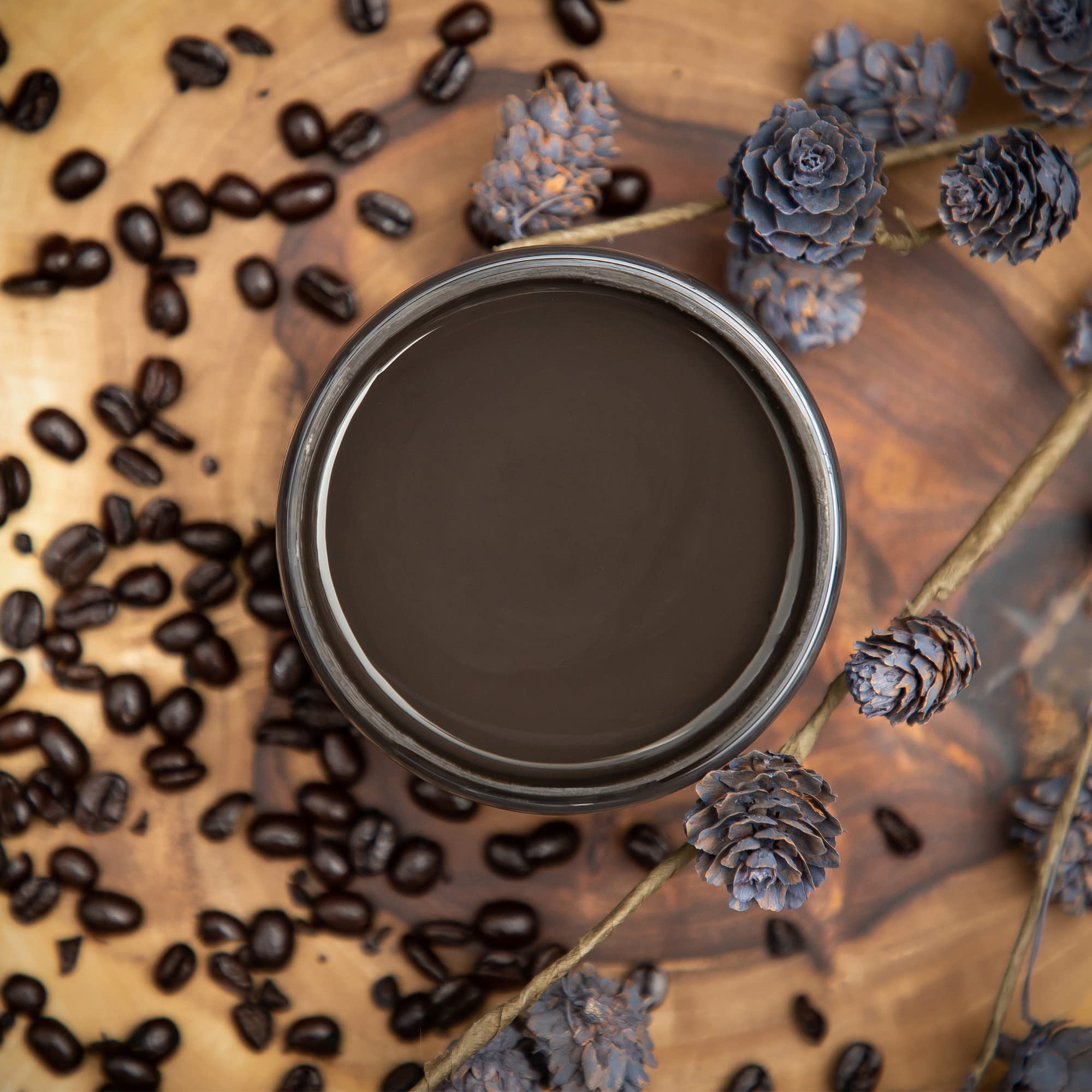 Dixie Belle Chalk Finish Furniture Paint - Coffee Bean (8oz) | Matte Espresso Brown Mineral Paint for DIY Furniture | Perfect for Upcycling Tables, Chairs & Cabinets