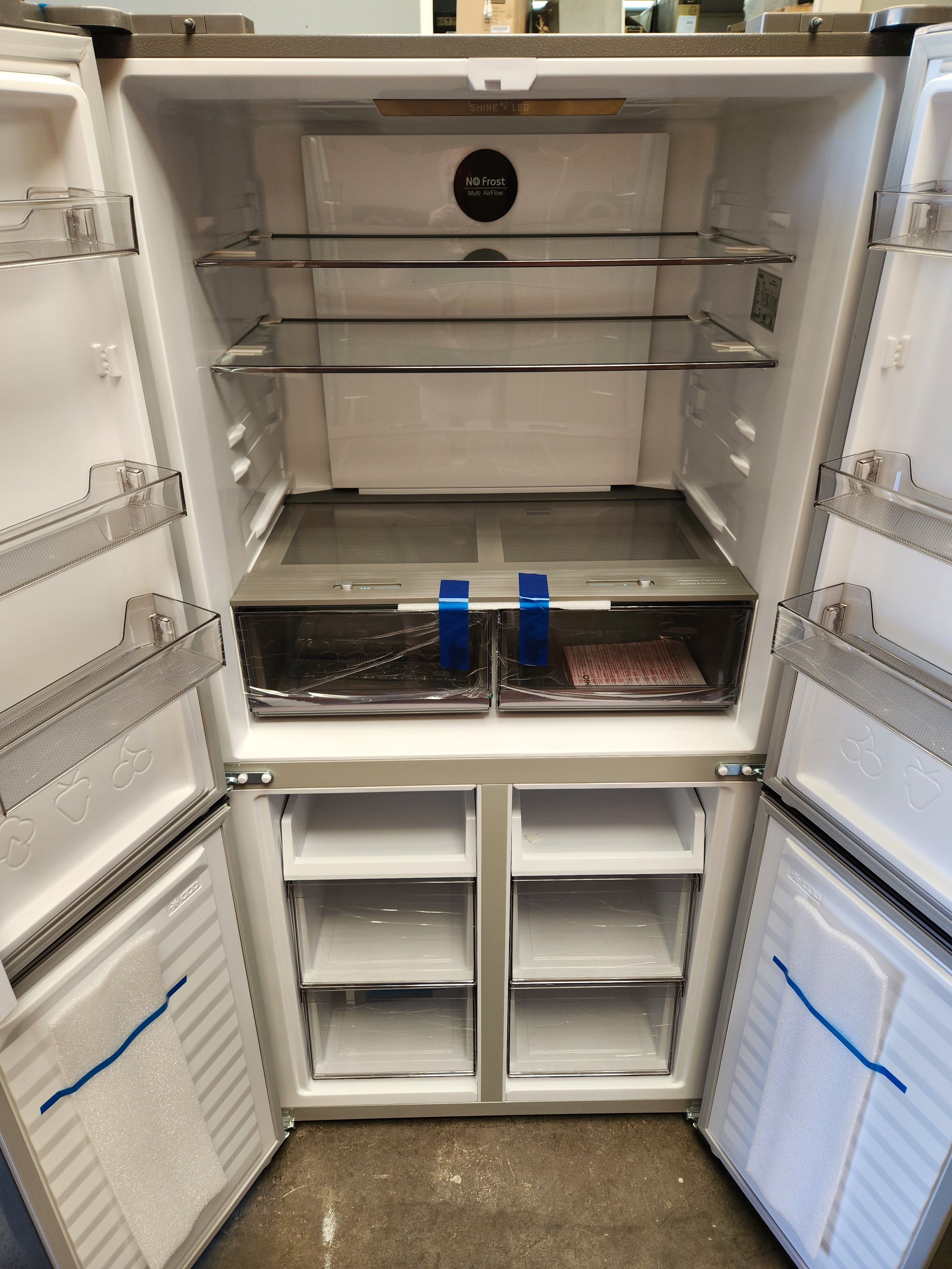 Brand New CHiQ 503L Four Door Refrigerator in Silver - CCD500NS Model | 5-Year Warranty | Perfect for Large Families & Open Kitchen Designs