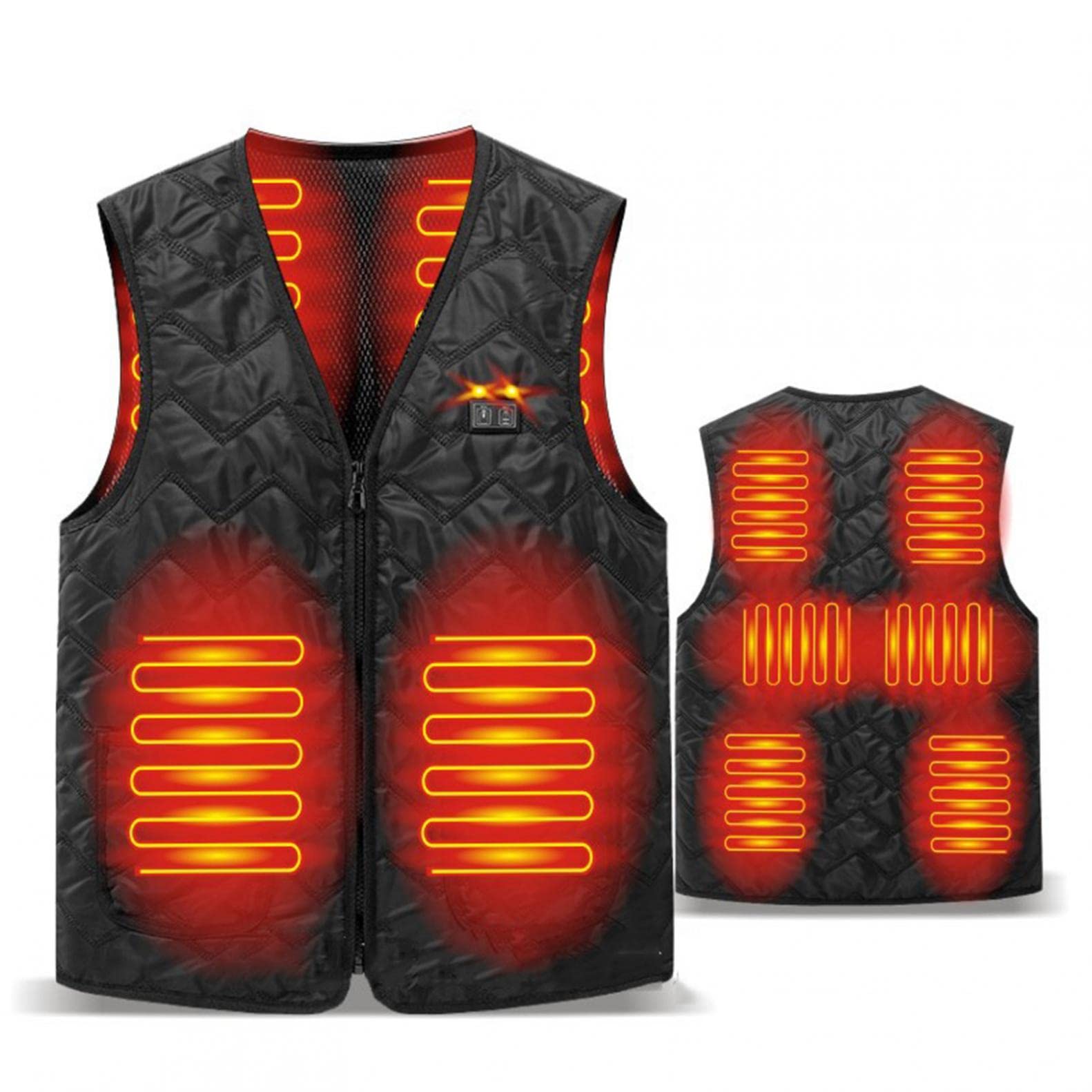 Heated Vest for Women & Men - Lightweight Quilted Winter Jacket with Heating - Perfect for Snowboarding, Skiing & Outdoor Activities