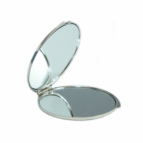 Pearl Compact Mirror 2X/1X Magnification - Travel Makeup Mirror for Women, Perfect Gift for Mom & Purse - Lily of the Valley Design