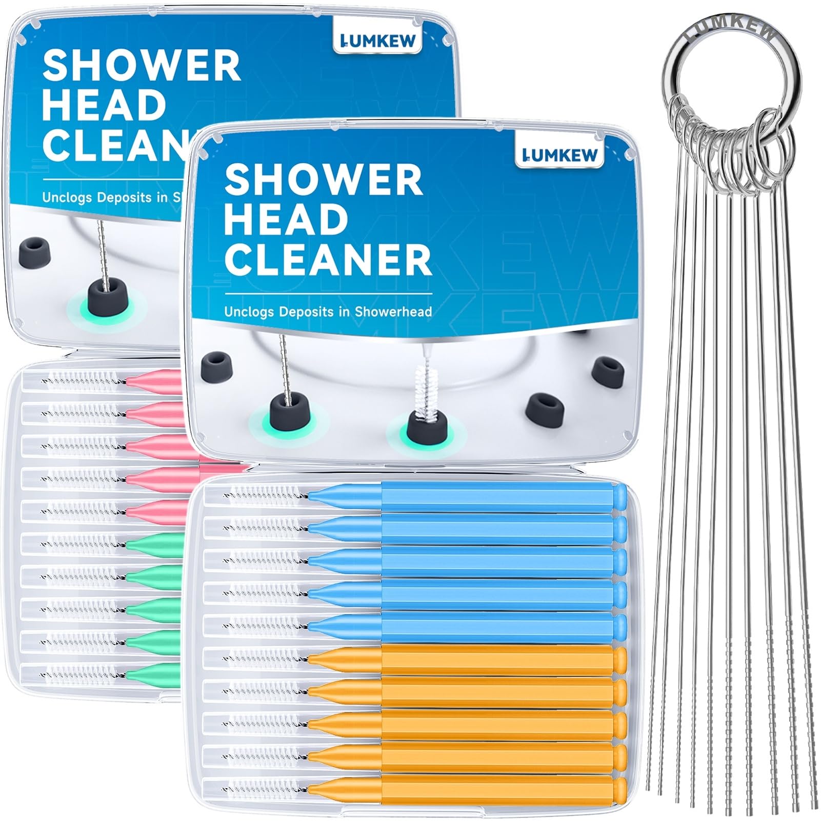 **Multi-Size Shower Head Cleaner Tool Kit – 30 Pcs Small Hole Nozzle Brush with Storage Box – Bathroom Showerhead Cleaner & Unclogger for Home Use – Perfect for Deep Cleaning Hard-to-Reach Spots**
