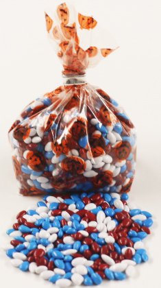 Scott's Cakes Patriotic Mix Chocolate Covered Sunflower Seeds - 8 oz Resealable Pumpkin Bag - Perfect for Holidays, Parties & Gifts