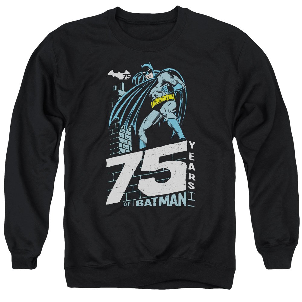 Batman Rooftop Graphic Unisex Crewneck Sweatshirt for Men & Women - Soft Cotton Pullover Hoodie for Casual Wear, Cosplay & Superhero Fans