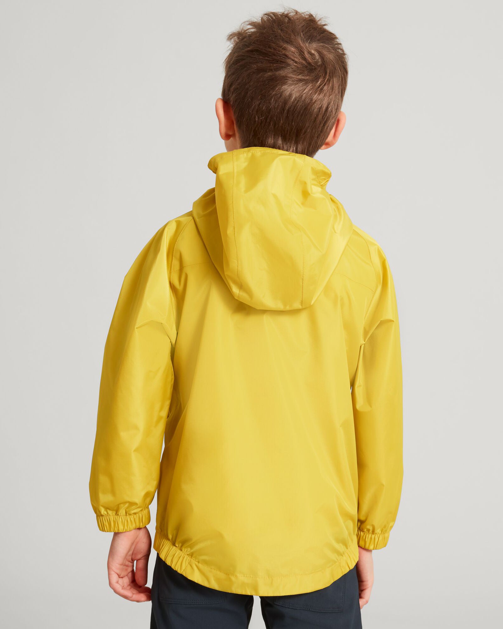 2L Kids Rain Jacket Waterproof Lightweight - Pocket it v4 Kowhai Yellow for Outdoor Play & School Commute