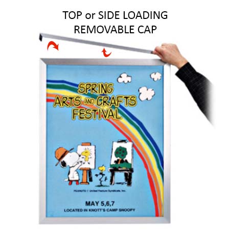 12x20 Euro Style Poster Frame - Top & Side Load Sign Holder with Slide-in Design - Perfect for Home, Office & Gallery Displays