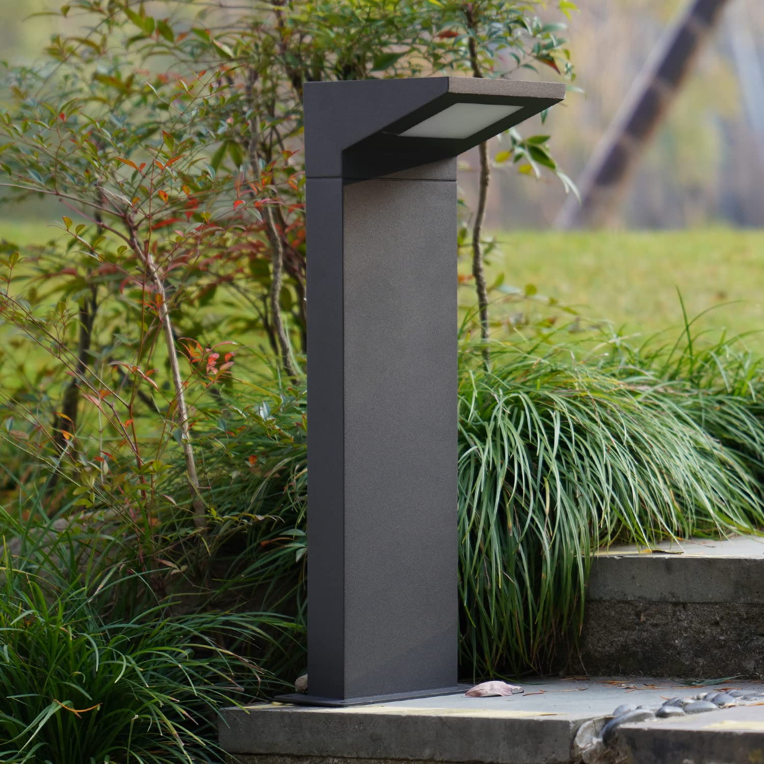 Outdoor LED Landscape Path Lights - 27.6 Inch IP54 Waterproof Modern Bollard Lights for Driveway, Garden, Lawn & Courtyard Decoration (3000K Warm White) - Perfect for Pathway Lighting, Yard Illumination & Nighttime Safety