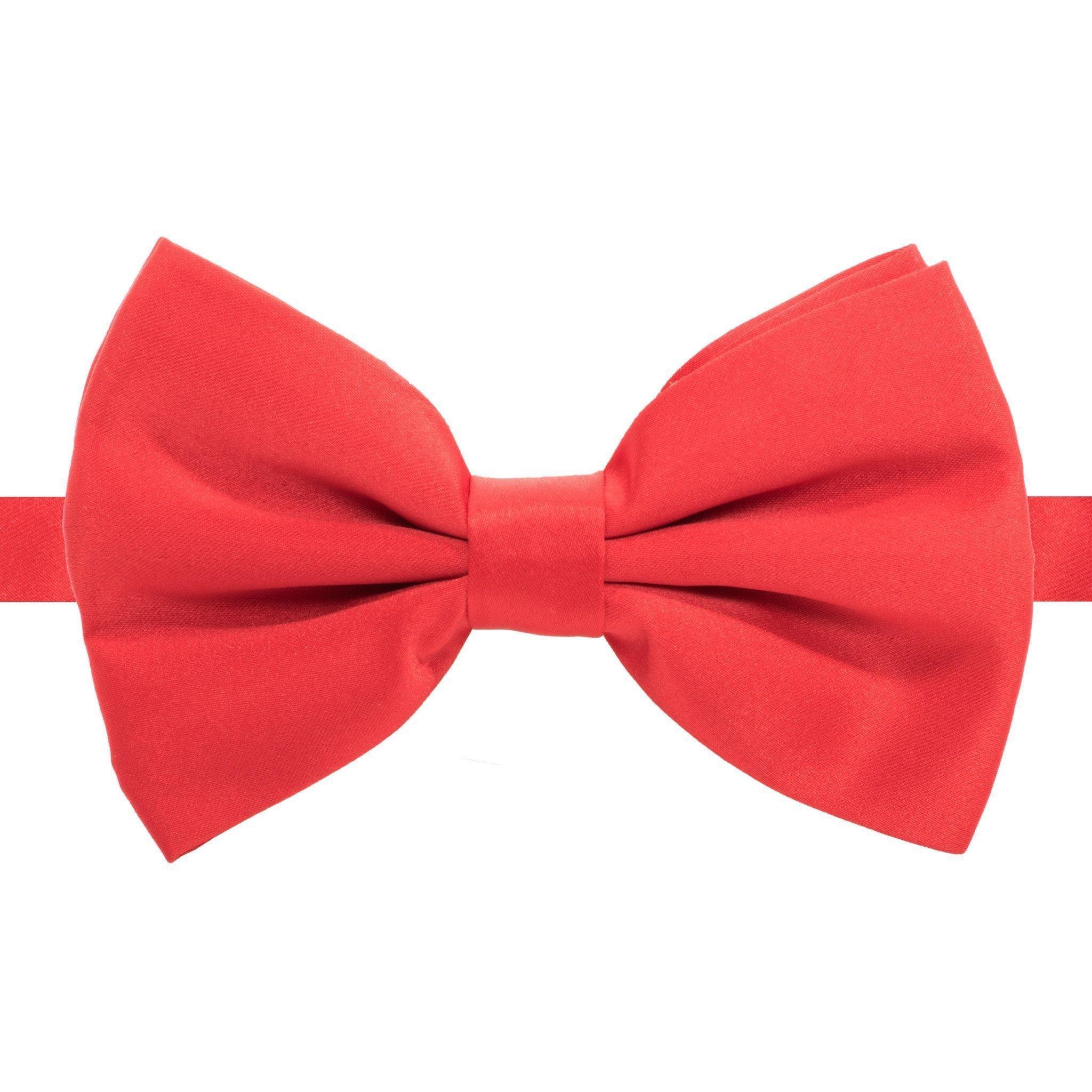 Axis Red Adjustable Satin Bow Tie for Men - Elegant Formal Wear Accessory for Weddings, Prom & Business Events