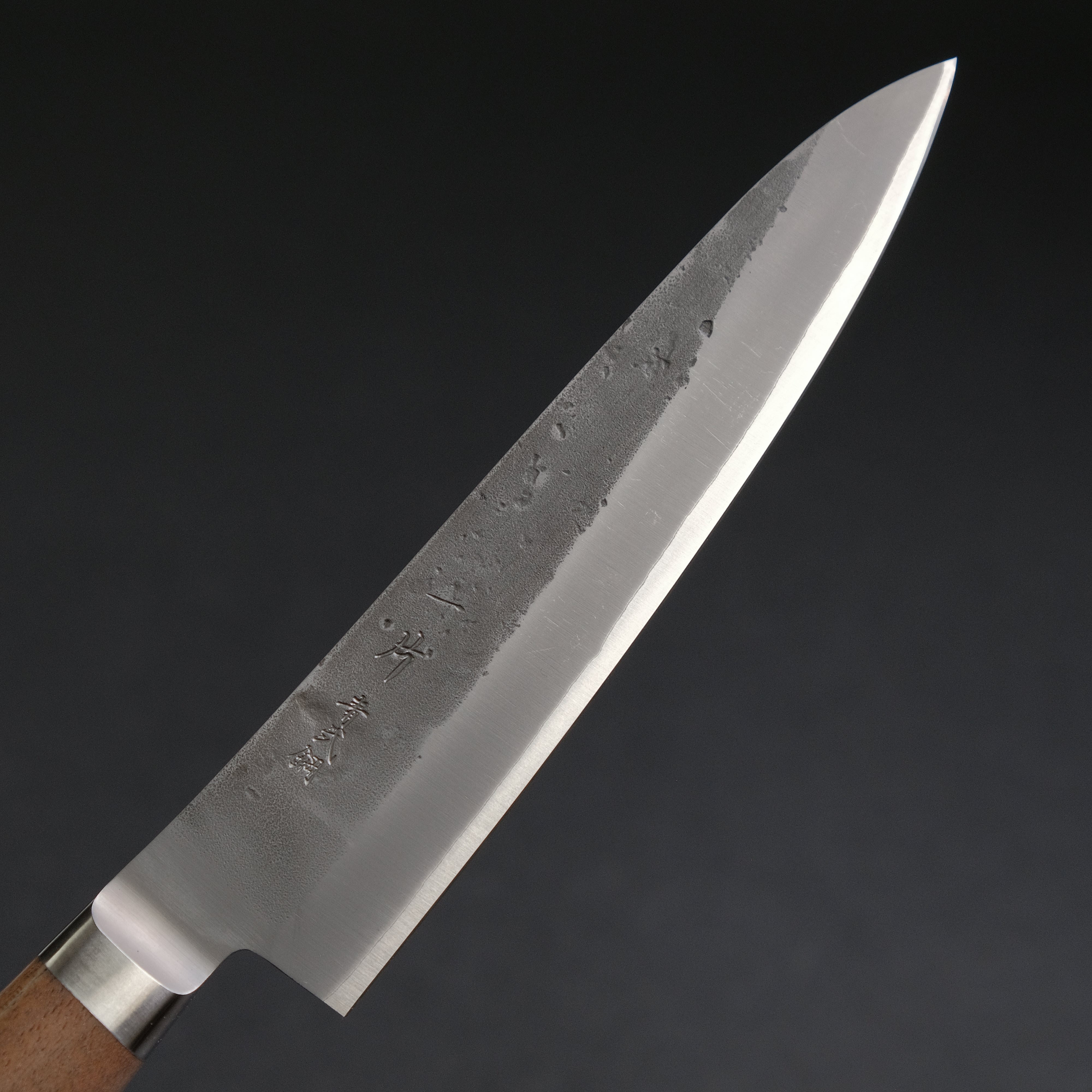 Hitohira TD Blue #2 Stainless Clad Nashiji Yo Petty Knife 125mm with Walnut Handle - Japanese Chef Knife for Slicing, Peeling & Precision Cutting - Perfect for Home Kitchen & Professional Use