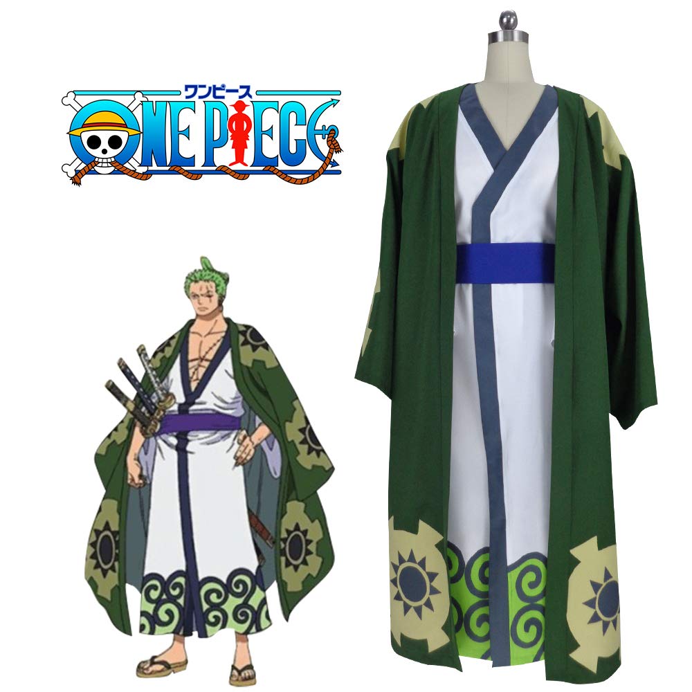 Premium ONE PIECE Roronoa Zoro Cosplay Costume Full Set with Sword - Anime Halloween Cosplay, Convention Outfit & Role-Playing for Fans