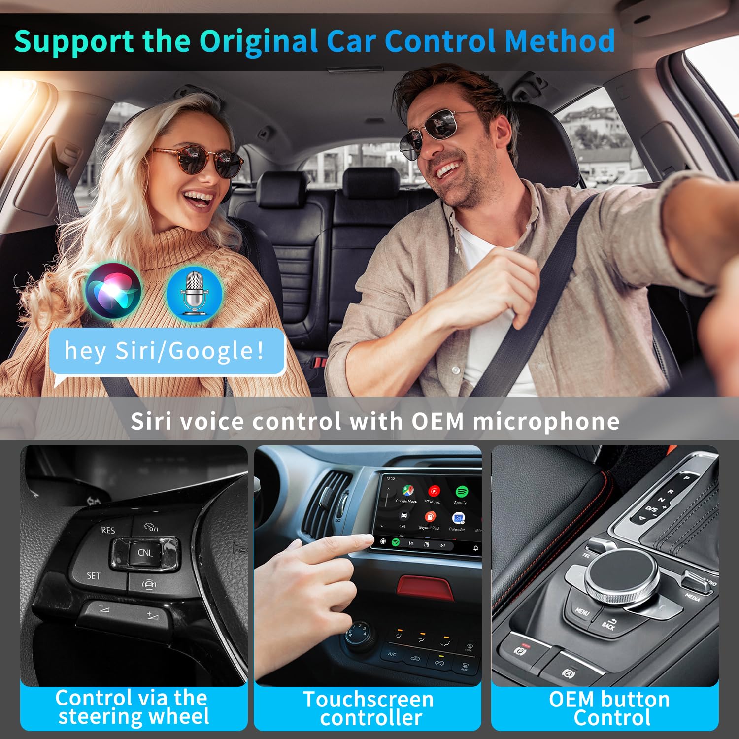 2024 Wireless CarPlay & Android Auto AI Box - FFQQI Magic Box with Netflix & YouTube Support, 2+32GB, Plug & Play for OEM Wired Cars (Deep Gray) | Enjoy Streaming & Navigation in Your Vehicle
