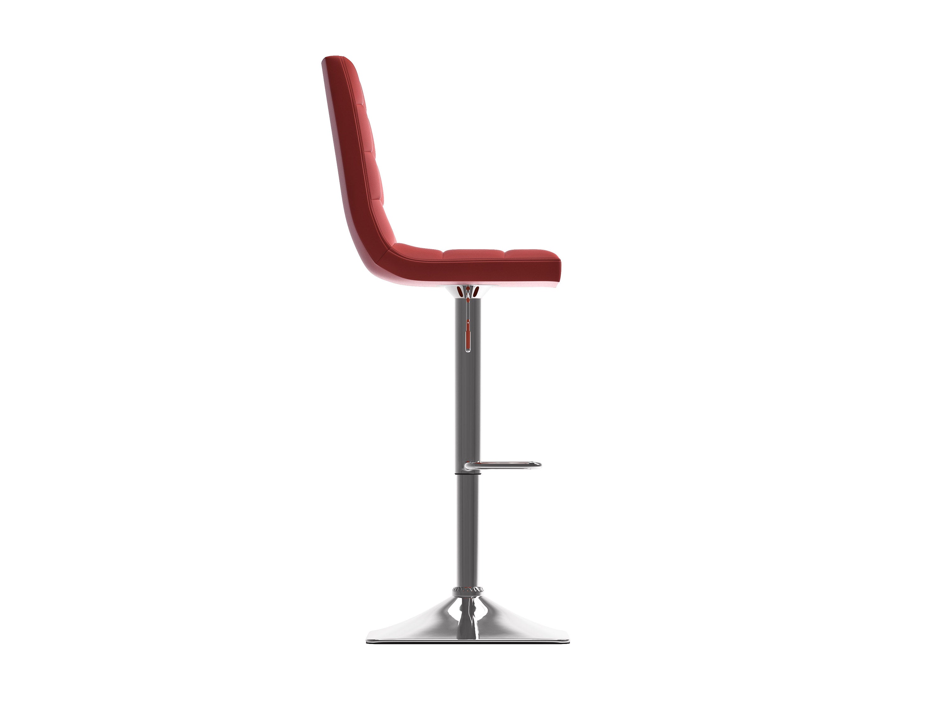 2 Red High Back Bar Stools - Modern PU Leather Counter Height Stools for Kitchen Island, Dining & Bar - Comfortable & Stylish Seating for Home & Commercial Use