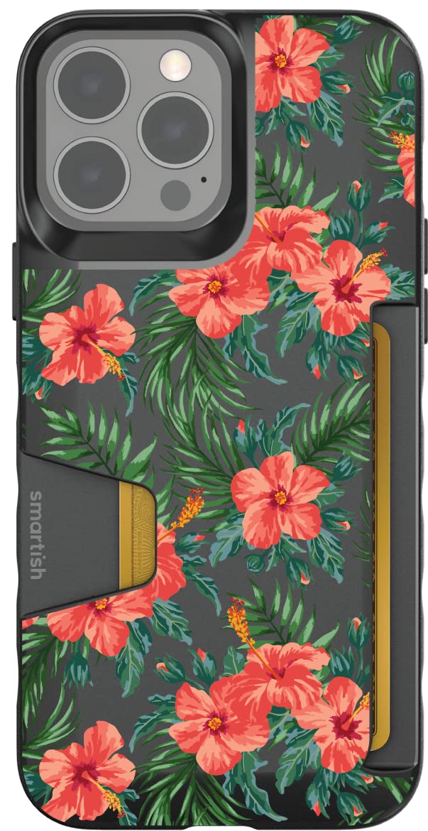 Smartish Tropical iPhone 13 Pro Max Wallet Case - Slim Protective Credit Card Holder with RFID Protection | Wallet Slayer Vol 1 | Perfect for Everyday Use, Travel & Business (Fits iPhone 13 Pro Max)