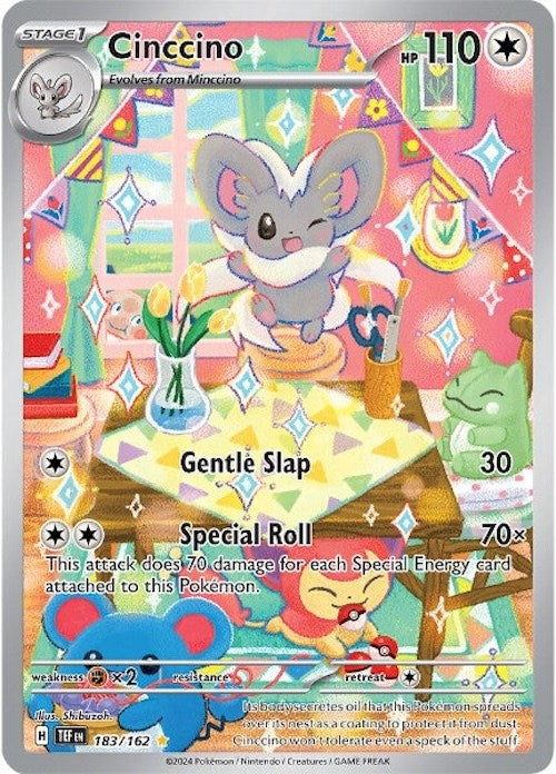Cinccino 183/162 [TEF 183/162] - Premium Collectible Trading Card for Pokemon TCG Players & Collectors | Perfect for Game Battles, Card Collections, and Gift Giving