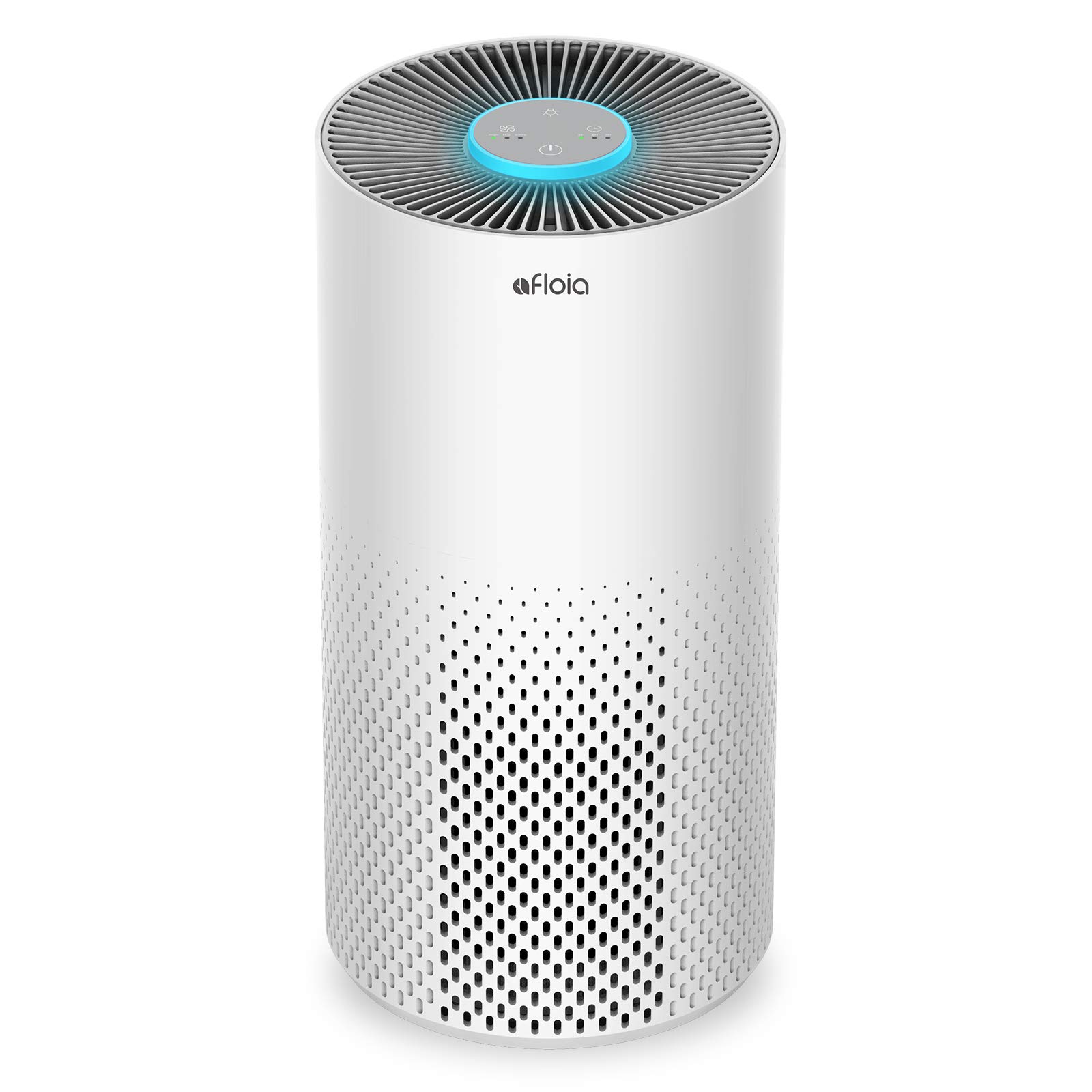 Afloia True HEPA Air Purifier for Large Rooms up to 1076 Sq Ft - Eliminates Pet Dander, Dust, Pollen, Mold, Smoke & Odors - Ultra Quiet 22dB with 7-Color Night Light - Perfect for Bedrooms, Living Rooms & Offices (Kilo White)