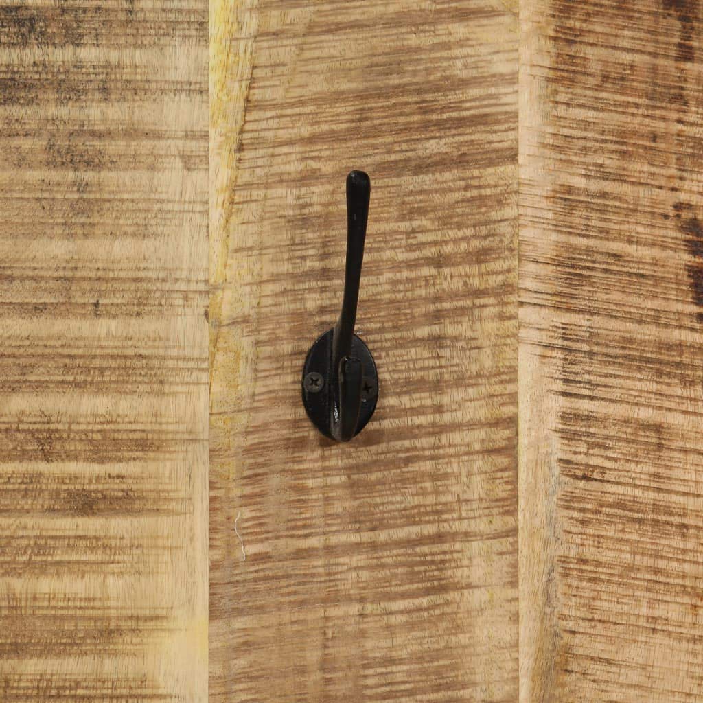 2-Pack Solid Mango Wood Wall-Mounted Coat Rack - 14.2