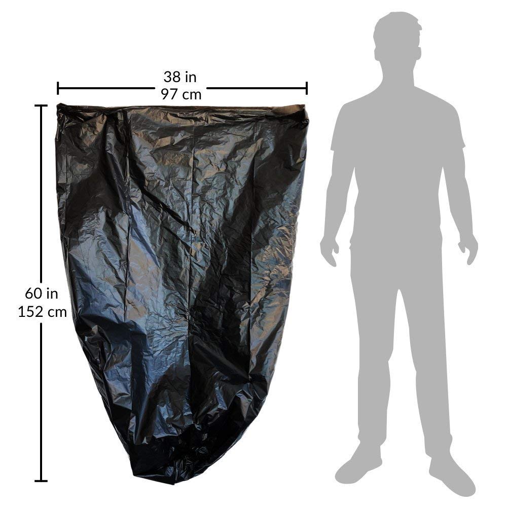 Heavy Duty Trash Bags 55-60 Gallon (150 Count) & 33 Gallon (250 Count) - Extra Thick, Leak Proof, Tear Resistant for Kitchen, Office, and Outdoor Waste Disposal