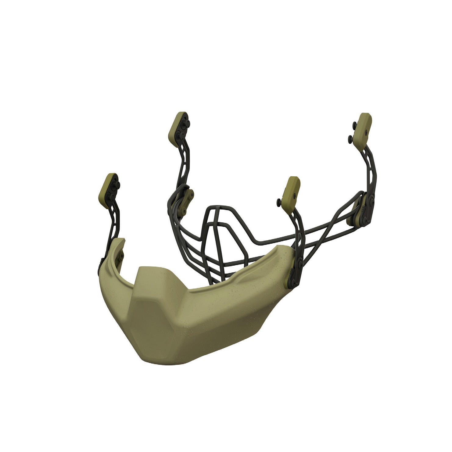 Galvion Viper Mandible Guard - Tactical Ballistic Face Protection with Wired Communication for Military & Law Enforcement | Combat, Training & Outdoor Use