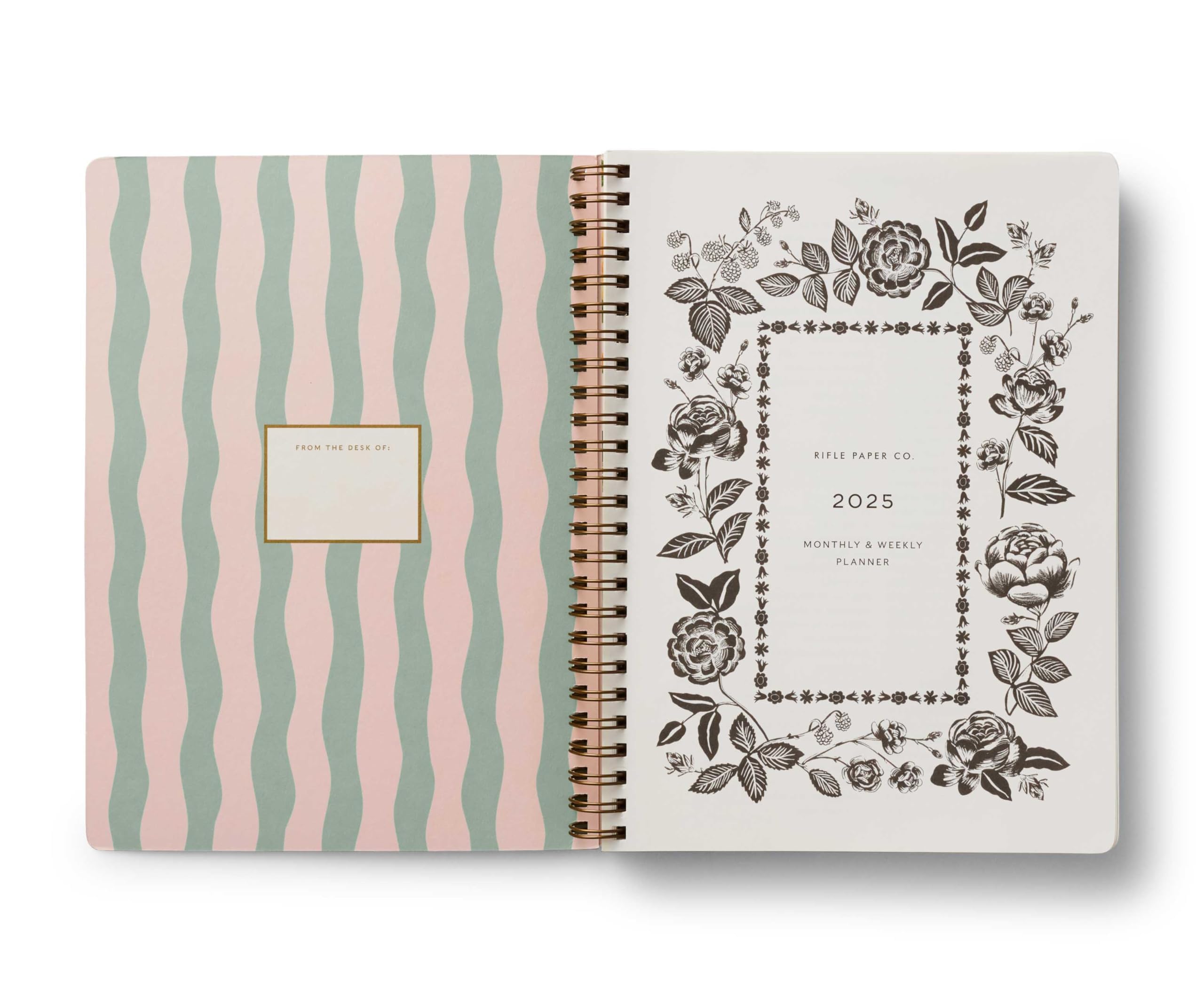 RIFLE PAPER CO. 2025 12-Month Soft Cover Spiral Planner | 6.25