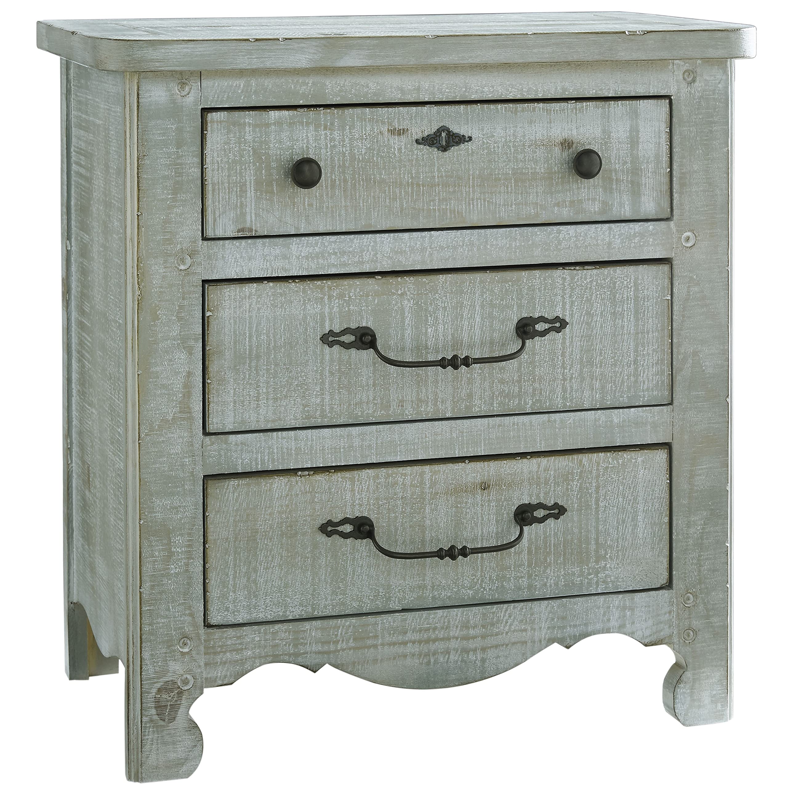 Progressive Furniture Chatsworth Nightstand - Mint Green Finish, Modern Bedside Table with Storage for Bedroom, Living Room, or Guest Room