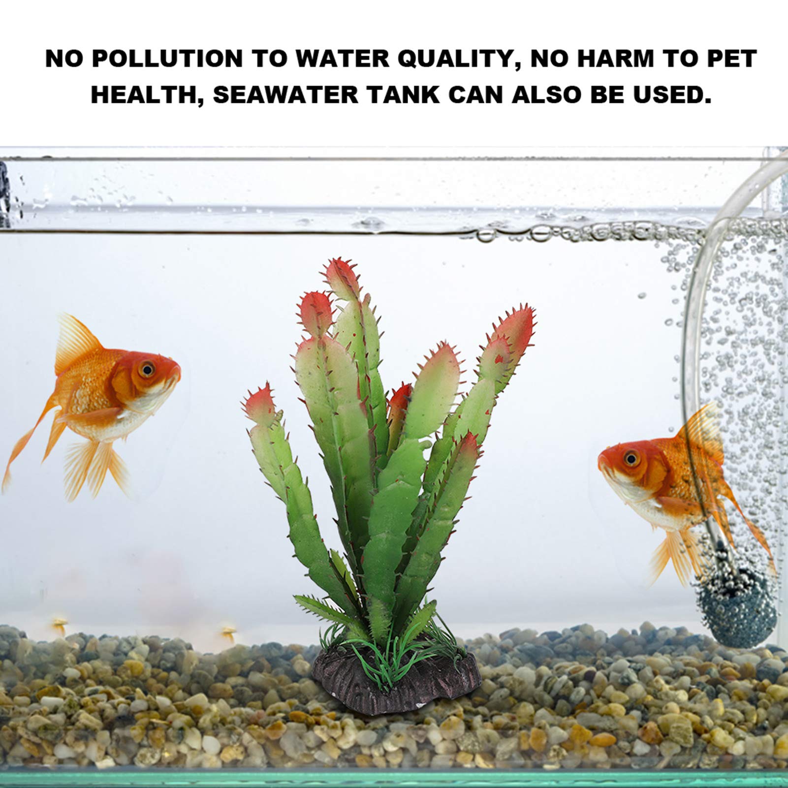 Realistic Plastic Cactus Artificial Plants - Reptile Habitat Decor, Terrarium Landscaping & Aquarium Fish Tank Decoration | Perfect for Bearded Dragon Tanks, Gecko Enclosures & Tropical Fish Aquariums