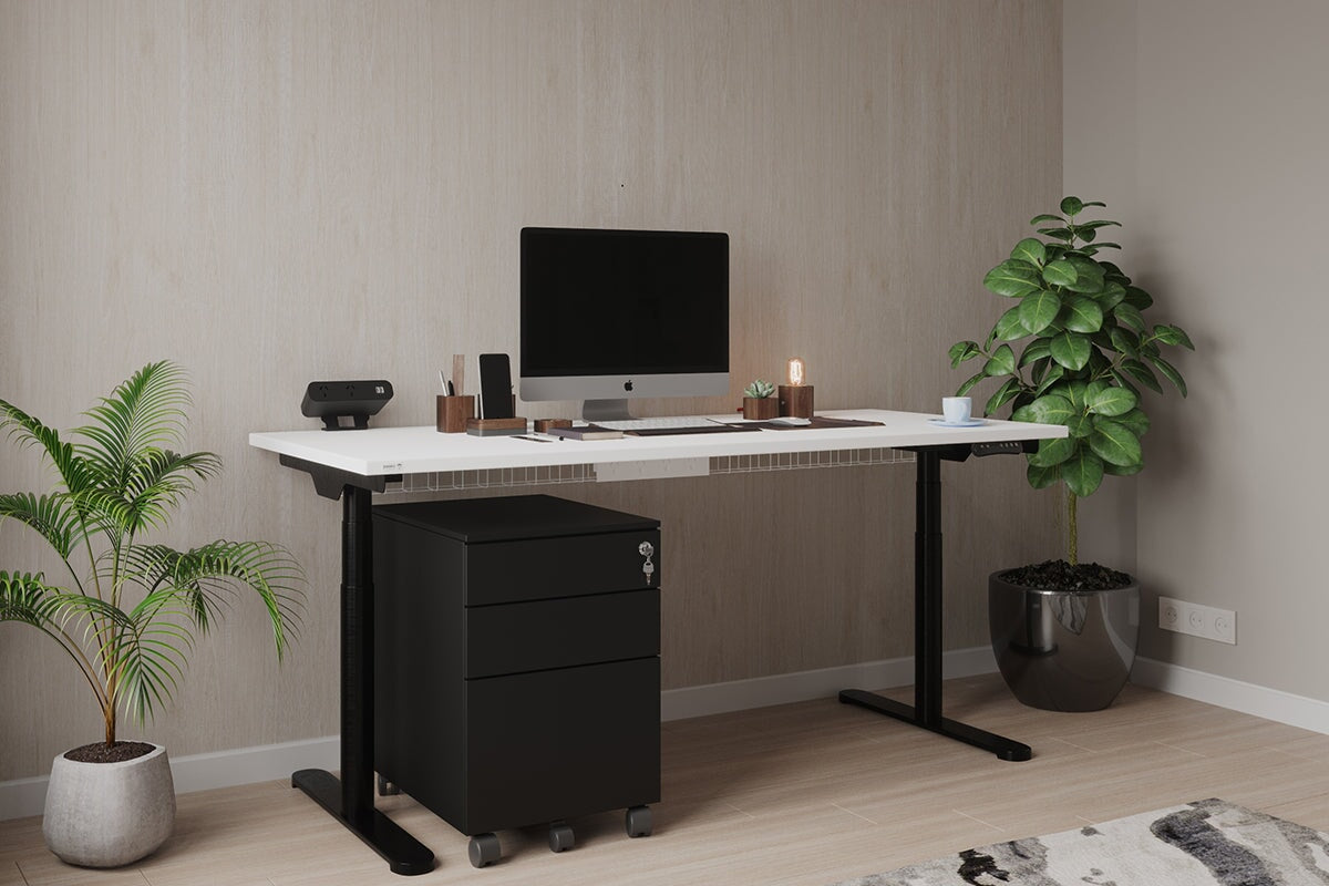 Mobile Pedestal with Filing Drawers - Heavy Duty Metal Office File Cabinet on Wheels - Perfect for Home Office, Classroom, or Workspace Organization