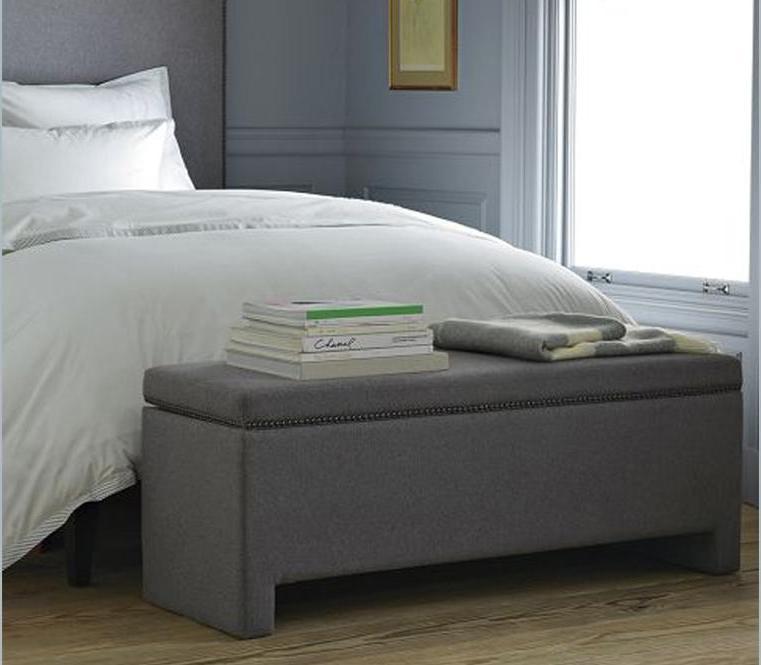 Stylish Customizable Storage Bench with Nailhead Trim - Perfect for Entryway, Bedroom, or Living Room Organization