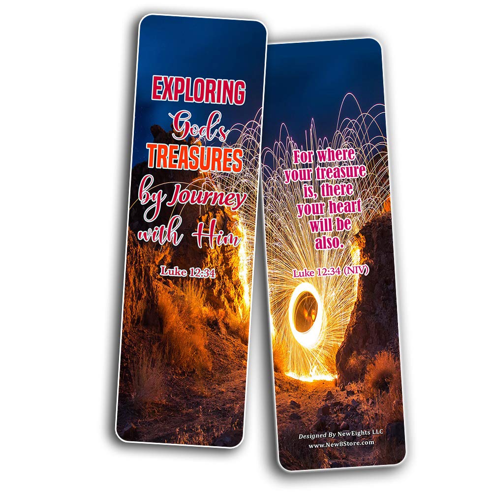 Bible Verses Bookmarks NIV - 12 Pack for Christian Gifts & Stocking Stuffers