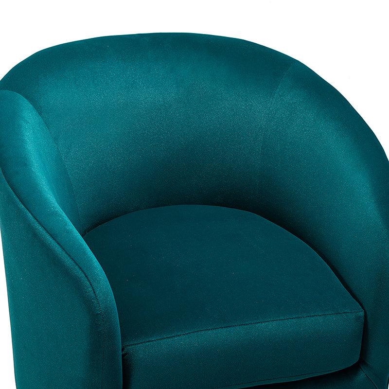 Emanuela Velvet Swivel Barrel Armchair - Modern Accent Chair for Living Room, Bedroom & Office - 360° Rotating Comfortable Lounge Chair with Soft Upholstery - Perfect for Reading, Relaxing & Home Decor
