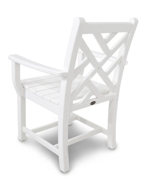 Polywood Chippendale Dining Arm Chair - Classic Outdoor/Indoor Patio Furniture - Perfect for Dining Room, Garden, and Backyard Relaxation