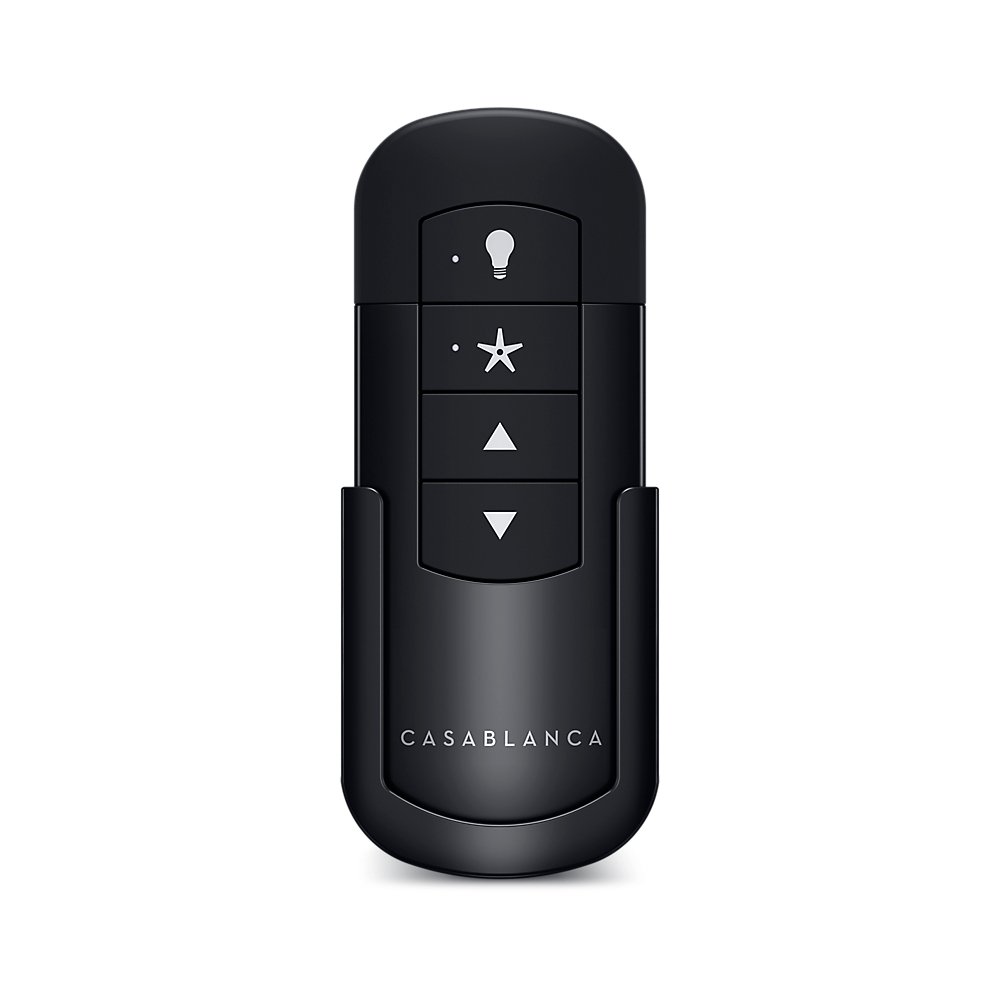 Casablanca Fan Company 99198 Black Handheld Remote Control for Ceiling Fans - Perfect for Bedroom, Living Room & Home Comfort