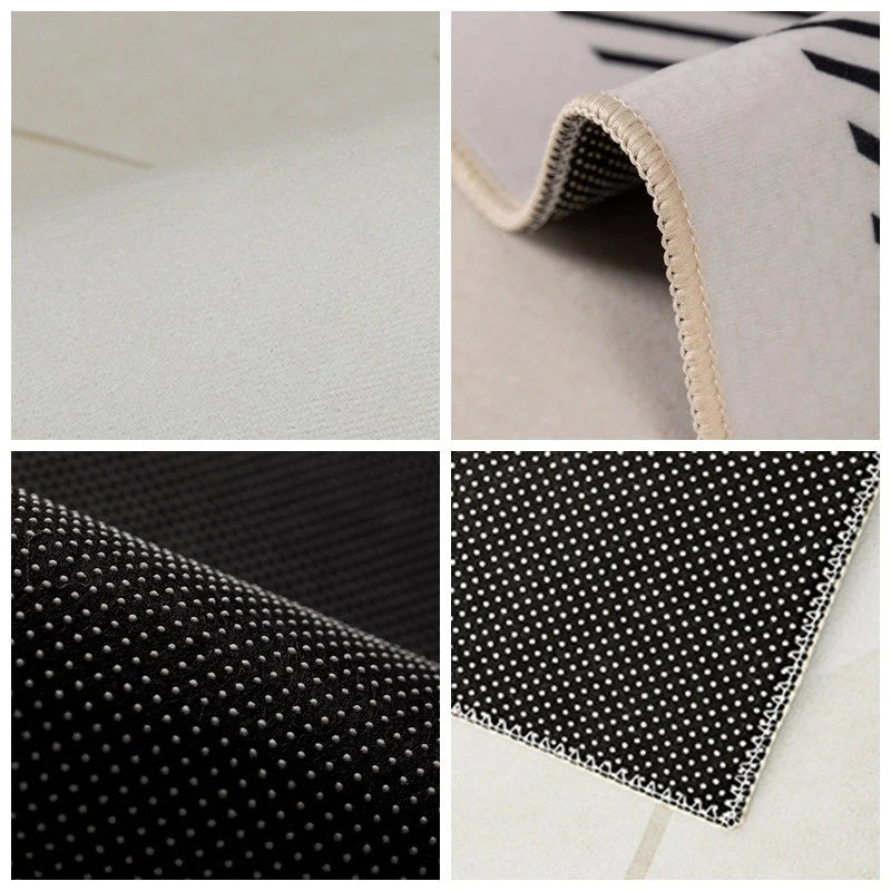 Stylish Geometric Polyester Area Rug for Living Room - Soft & Durable Home Decor for Modern Spaces