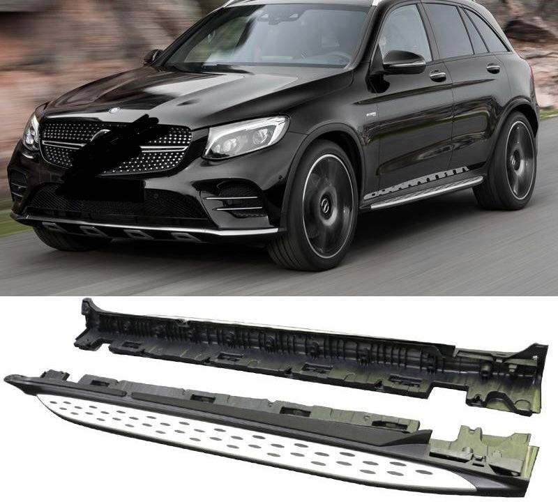 2016-2022 Mercedes Benz X253 GLC Aluminum Running Boards - Heavy Duty Side Step Bars for Easy Access & Off-Road Protection | Perfect for SUVs, Trucks & Outdoor Adventures