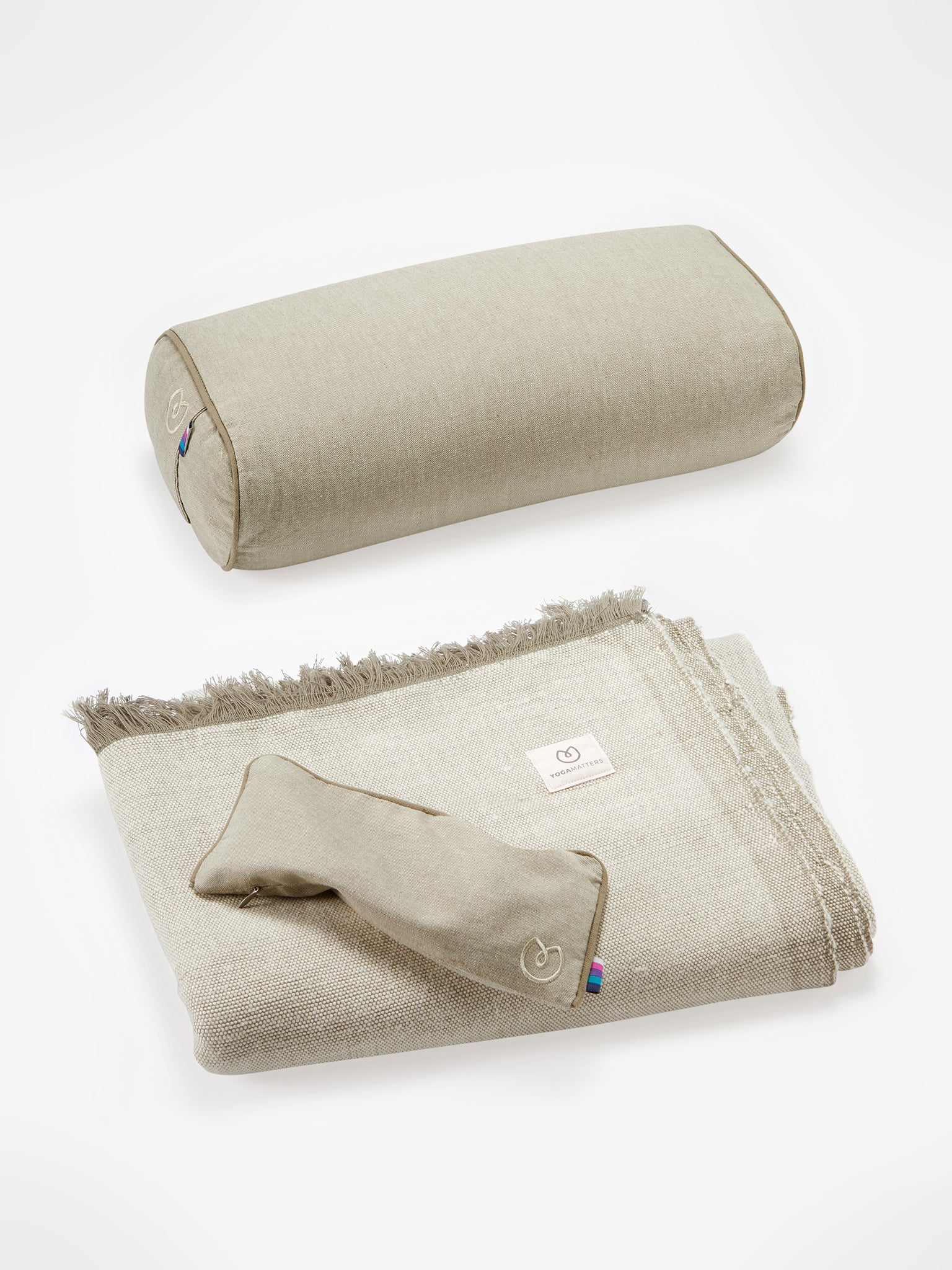 Organic Cotton Mini Meditation Kit for Yoga & Mindfulness - Portable Yoga Accessories for Home, Travel & Studio Practice