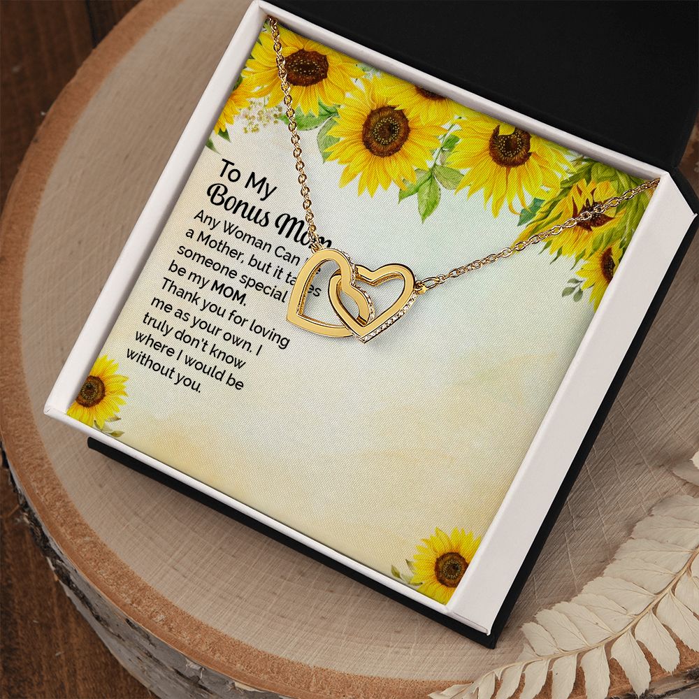Interlocking Hearts Necklace - Thoughtful Gift for Step Mom & Bonus Mom | Perfect for Mother's Day, Birthday & Special Occasions