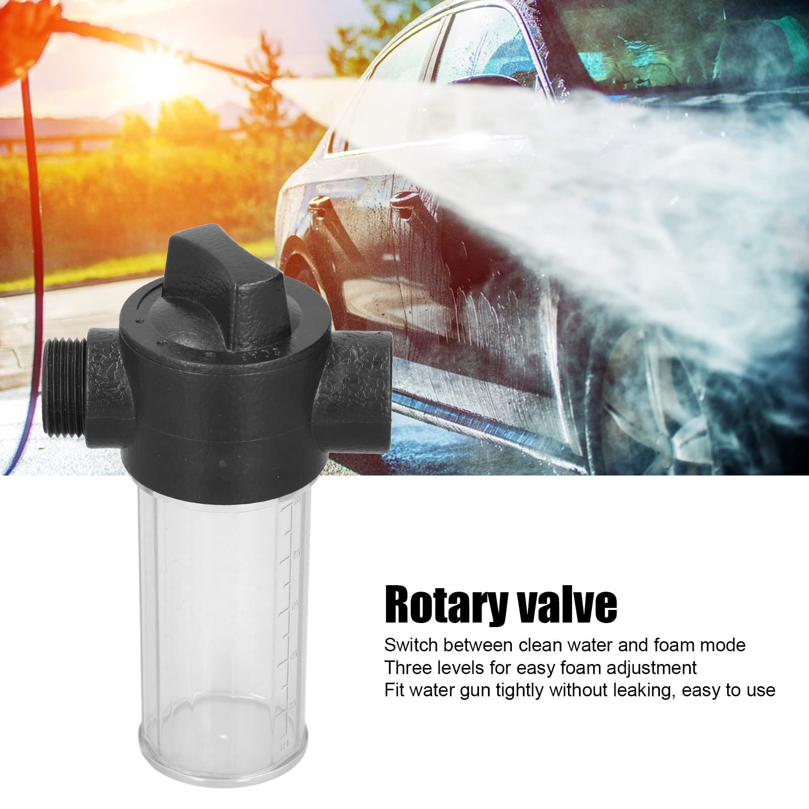 Premium Car Wash Foam Gun with 100ML Foam Bottle - High Pressure Foam Sprayer Attachment for Garden Hose - Ideal for Car Washing, Motorcycle Cleaning & Household Use