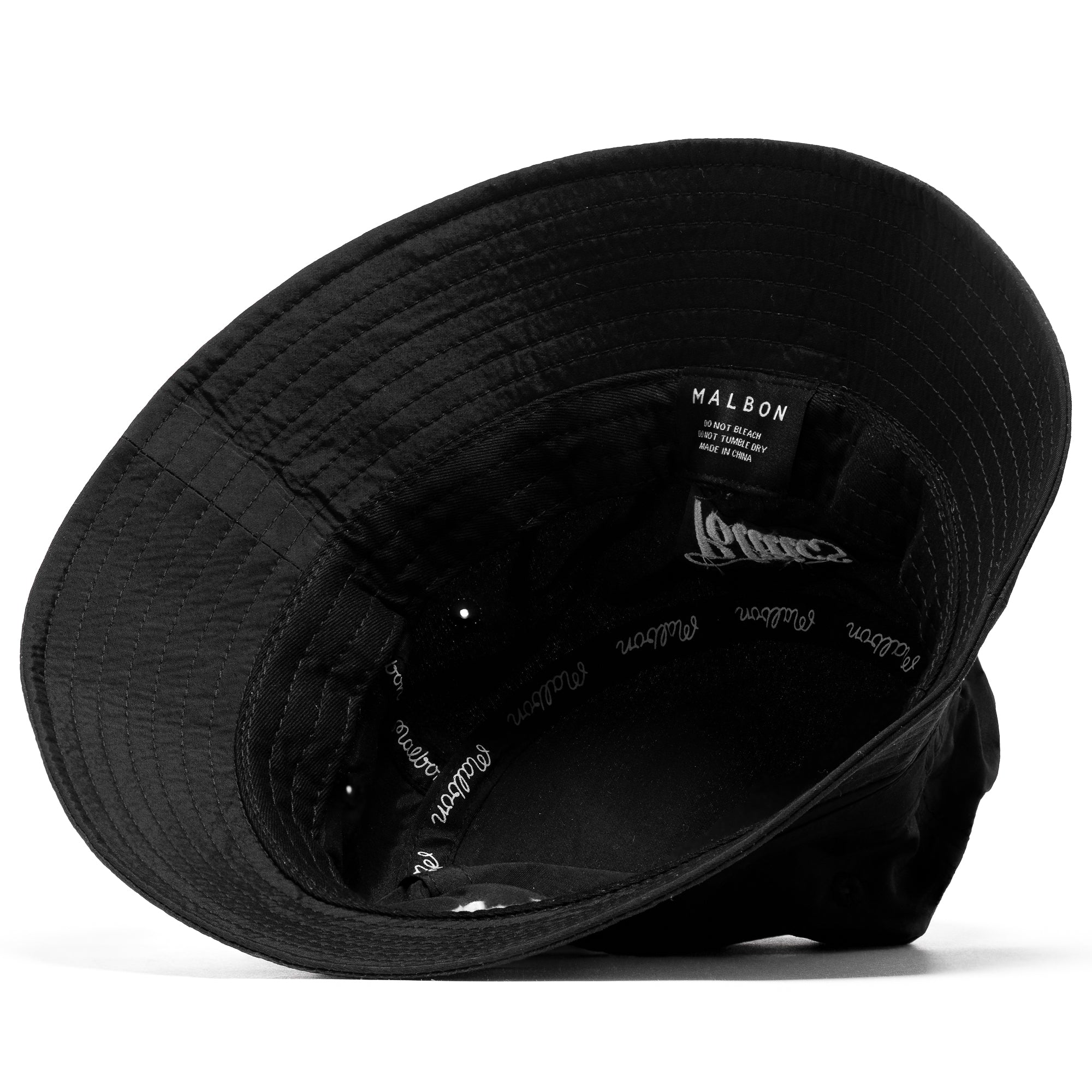 Malbon Golf Nylon Bucket Hat for Men & Women - Lightweight UV Protection Sun Hat - Black - Perfect for Golfing, Beach, Outdoor Activities & Casual Wear